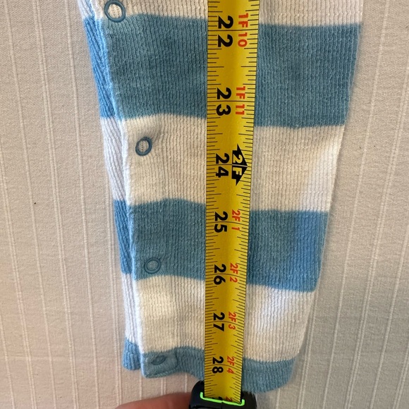 Primary Blue Striped Long Sleeve Romper with Pocket 18-24 Month - Picture 2 of 9